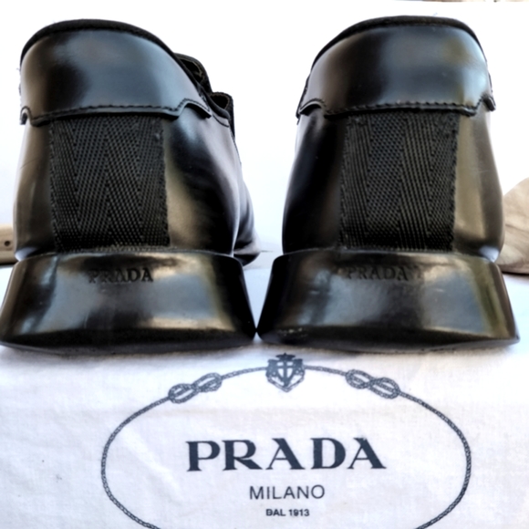 Prada Men's Shoes 12 black slip on Loafers - Picture 10 of 13